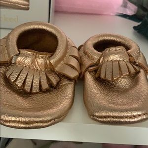Rose Gold Baby girl Moccasins